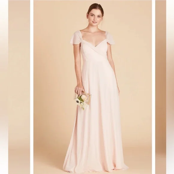 Birdy Grey | Dresses | Birdy Grey Spence Convertible Bridesmaid Dress  Chiffon Pale Blush Pink Medium | Poshmark